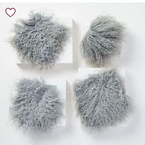 West Elm Mongolian Lamb Pillow Set